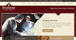 Desktop Screenshot of brodstonehospital.org
