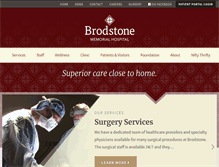Tablet Screenshot of brodstonehospital.org